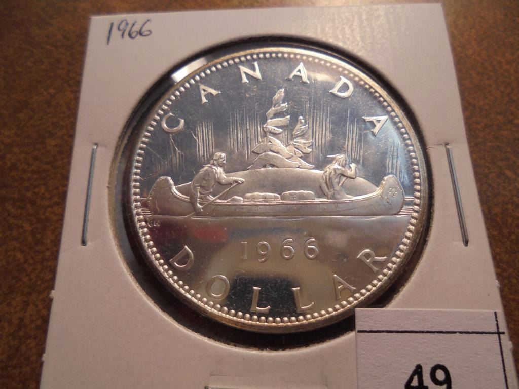 1966 CANADA SILVER DOLLAR UNC
