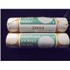 Image 1 : ROLLS OF 2004-P & D PEACE MEDAL NICKELS UNC
