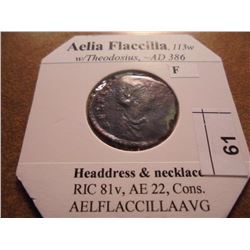 386 A.D. AELIA FALCCILLA ANCIENT COIN (FINE)