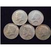 Image 1 : 5 ASSORTED 40% SILVER JOHN F. KENNEDY HALVES