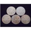Image 2 : 5 ASSORTED 40% SILVER JOHN F. KENNEDY HALVES