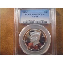 2012-S SILVER KENNEDY HALF DOLLAR PCGS PR69 DCAM