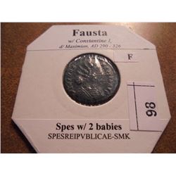 290-326 A.D. FAUSTA ANCIENT COIN (FINE)