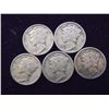 Image 1 : 5 ASSORTED 1940'S  MERCURY DIMES