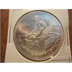 1986 1 TROY OZ. .999 FINE SILVER ENGELHARD AMERICAN PROSPECTOR ROUND