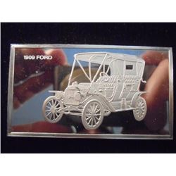 1000 GRAINS (OVER 2 OZ.) STERLING SILVER PF INGOT 1909 FORD