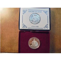 1982 D & S WASHINGTON COMMEMORATIVE SILVER HALVES UNC AND PROOF, ORIGINAL US MINT PACKAGING