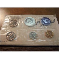 1965 US SPECIAL MINT SET WITH ENVELOPE 40% SILVER JOHN F. KENNEDY HALF DOLLAR