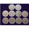 Image 1 : 10 ASSORTED 1920'S BUFFALO NICKELS
