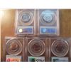 Image 2 : ALL 5-2001-D US 50 STATE QUARTERS PCGS SLABS KENTUCKY MS67, NEW YORK MS67, NORTH CAROLINA MS67, RHOD
