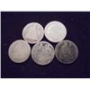 Image 1 : 5 ASSORTED 1891 SEATED LIBERTY DIMES