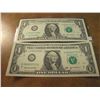 Image 1 : 2-2003-A $1 FRN'S LOW CONSECUTIVE SERIAL 'S UNC SERIAL NUMBERS ARE:G00003717H-G00003718H