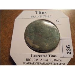 79-81 A.D. TITUS ANCIENT COIN