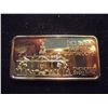 Image 1 : 24KT GOLD PLATED 1 OZ. .999 FINE SILVER INGOT DELAWARE