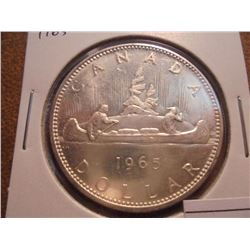 1965 CANADA SILVER DOLLAR UNC