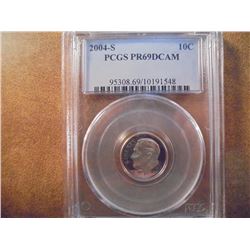 2004-S ROOSEVELT DIME PCGS PR69 DCAM