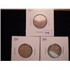 Image 1 : 1912, 1918 & 1919 CANADA SILVER 25 CENTS