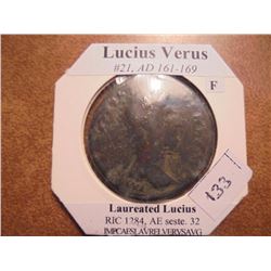 161-169 A.D. LUCIUS VERUS ANCIENT COIN FINE HOLED