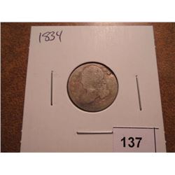 1834 CAPPED BUST DIME