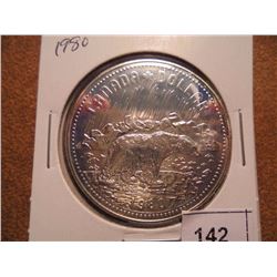 1980 CANADA POLAR BEAR SILVER DOLLAR (PF LIKE) .3750 OZ. ASW