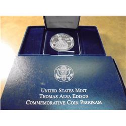 2004-P THOMAS EDISON PROOF SILVER DOLLAR ORIGINAL US MINT PACKAGING