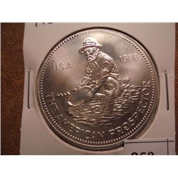 1986 1 TROY OZ. FINE SILVER ENGELHARD AMERICAN PROSPECTOR