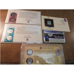 NEAT LOT OF 5 PIECES SEE DESCRIPTION 2005 P & D AMERICAN BISON NICKEL PNC, 2000-P & D VIRGINIA QUART