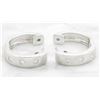 Image 5 : 0.33ctw Diamond Huggie Earrings - 14KT White Gold