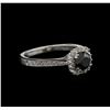 Image 1 : 1.13ctw Black Diamond Ring - 14KT White Gold