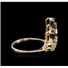 Image 2 : 14KT Yellow Gold 1.00ctw Sapphire and Diamond Ring