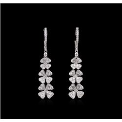 2.63ctw Diamond Earrings - 18KT White Gold