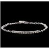 Image 1 : 0.75ctw Diamond Bracelet - 14KT White Gold