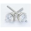 Image 4 : 0.50ctw Diamond Earrings - Platinum