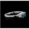Image 1 : 14KT White Gold 0.91ctw Blue Diamond Ring