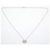 Image 8 : 0.25ctw Diamond Heart Pendant With Chain - 14KT White Gold