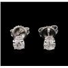 Image 1 : 0.85ctw Diamond Solitaire Earrings - 14KT White Gold