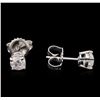 Image 2 : 0.85ctw Diamond Solitaire Earrings - 14KT White Gold