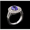 Image 5 : 14KT White Gold 1.82ct Tanzanite and Diamond Ring
