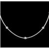 Image 1 : 3.42ctw Diamond Necklace - 18KT White Gold