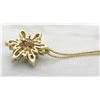 Image 8 : 0.75ctw Diamond Snowflake Pendant With Chain - 14KT Yellow Gold