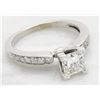 Image 2 : 0.88ctw Diamond Ring - 14KT White Gold