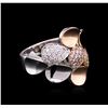 Image 2 : 0.55ctw Diamond Ring - 14KT Tri-Tone Gold