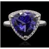 Image 2 : 14KT Two-Tone Gold 6.18ct Tanzanite and Diamond Ring