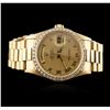 Image 1 : Rolex 18KT Yellow Gold 1.20ctw Diamond DayDate Men's Watch