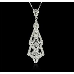 14KT White Gold 2.48ctw Diamond Pendant With Chain