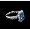 Image 1 : 3.24ct Topaz and Diamond Ring - 14KT White Gold