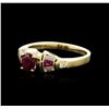 Image 1 : 14KT Yellow Gold 0.63ctw Ruby and Diamond Ring
