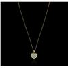 Image 1 : 14KT Yellow Gold 0.50ctw Diamond Pendant With Chain