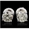 Image 1 : 14KT White Gold 1.19ctw Diamond Solitaire Earrings