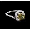 Image 1 : 4.17ct Yellow Diamond Ring - 18KT White Gold